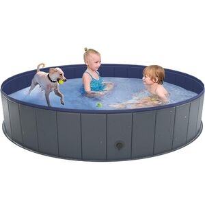 XXL Gray Foldable Pet and Kiddie Pool